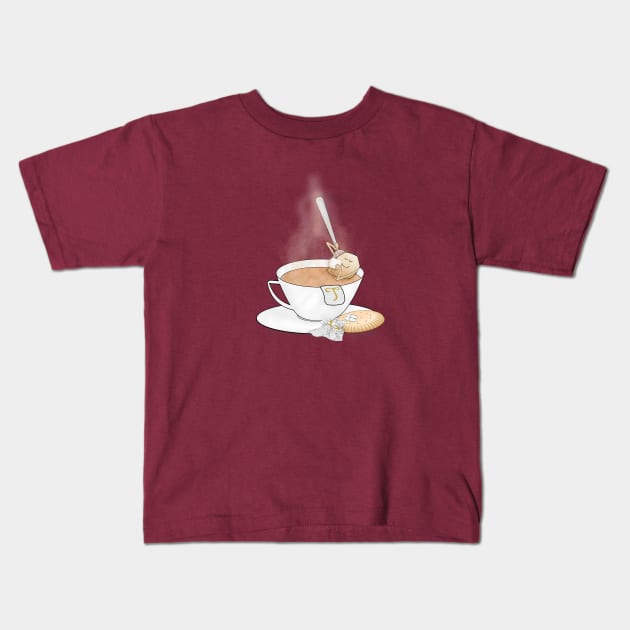 tea break Kids T-Shirt by shackledlettuce